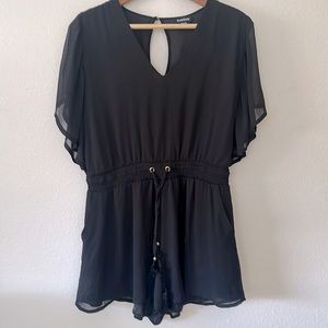 Bebe black shorts romper size XL
